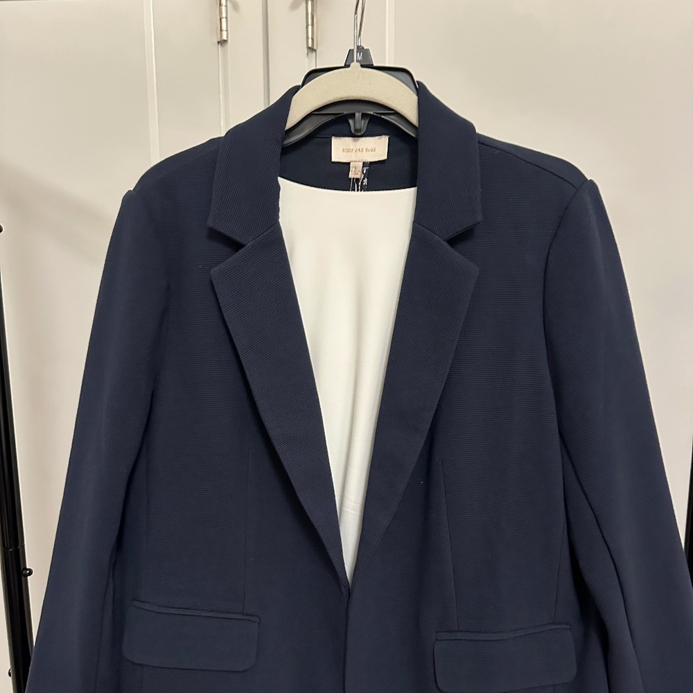 New with Tags: Skies Are Blue navy, textured blazer